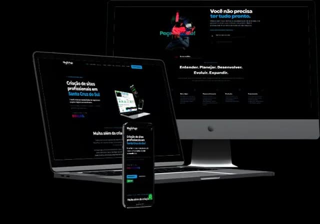 Projeto MagicPage em dispositivos — presença digital que acompanha o crescimento