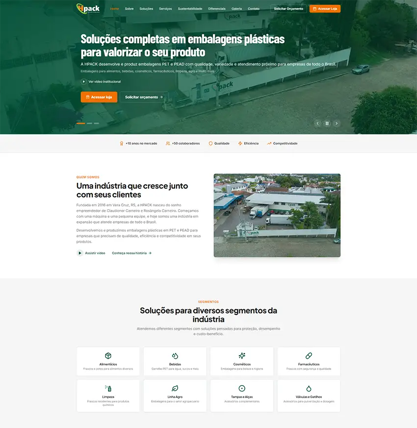 Capa do projeto HPack institucional
