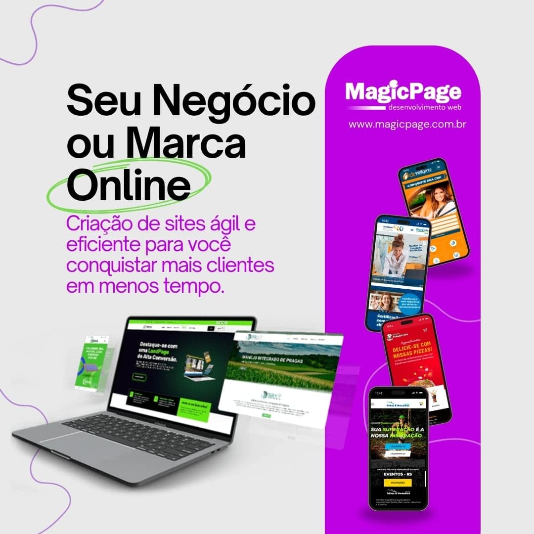 Transforme seu negócio ou marca online com a MagicPage!