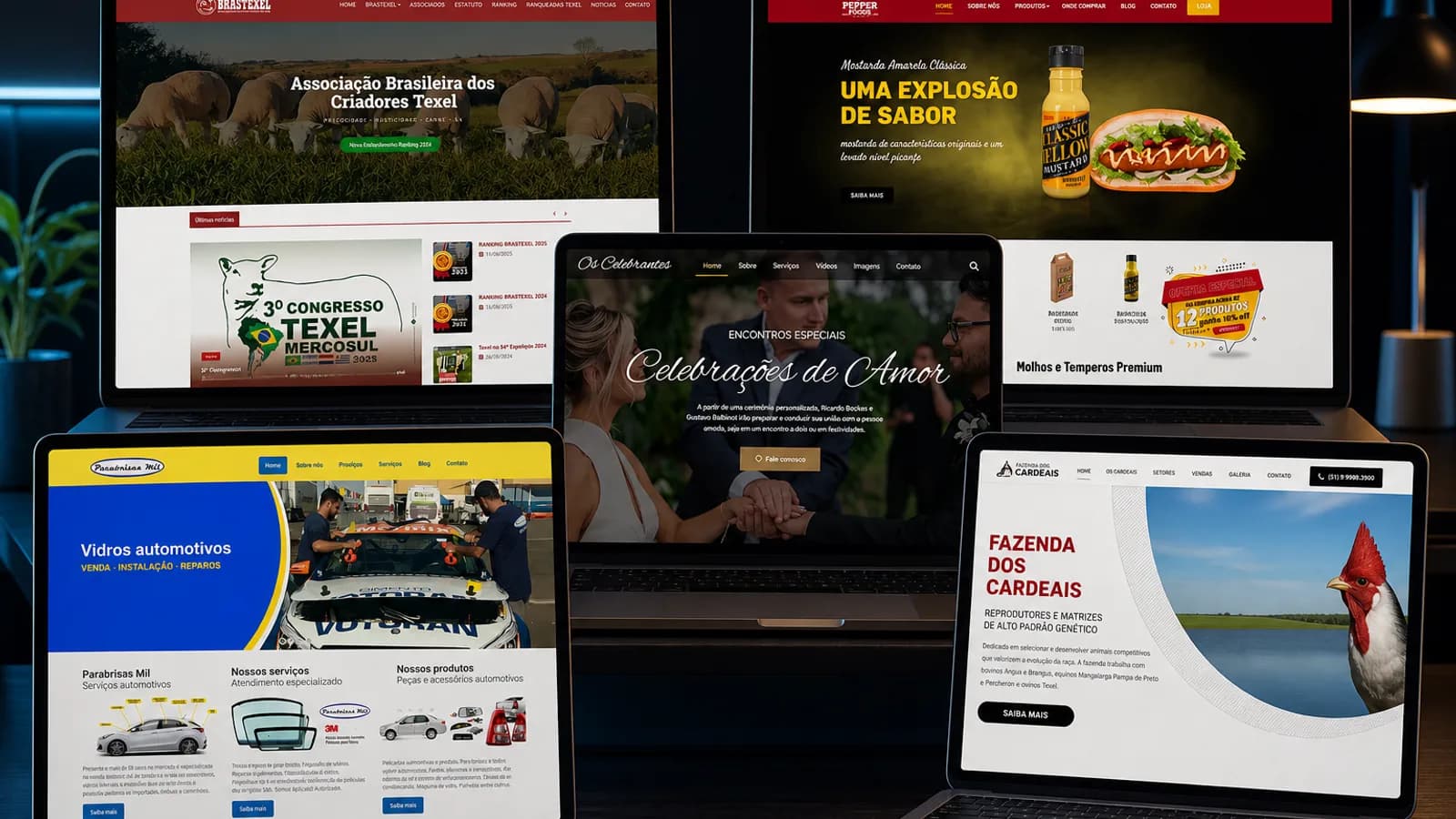Colagem visual de projetos digitais em diferentes segmentos — capa do artigo MagicPage